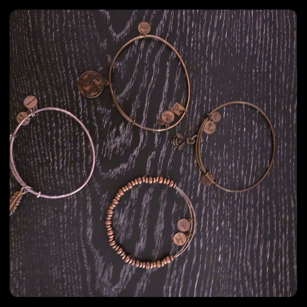 Set of Four Alex and Ani Bracelets
